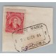 ARGENTINA 1891 ESTAMPILLA EN FRAGMENTO CON MATASELLO JESUS MARIA CORDOBA NOTESE QUE EN EL ARMADO EL AÑO QUEDO INVERTIDO, MUY LINDA PIEZA